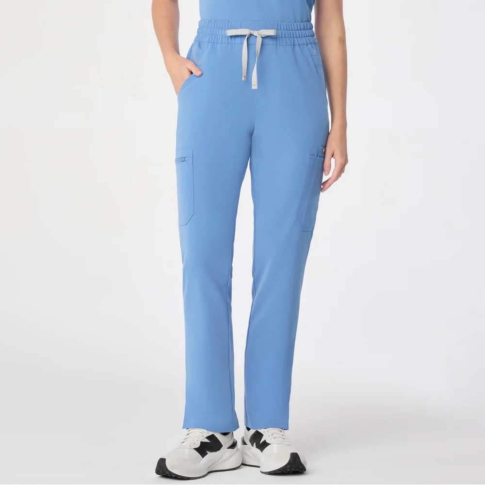 FIGS High Waisted Dowa Relaxed Straight Leg Scrub Pants Ceil Blue NEW Size XXSP